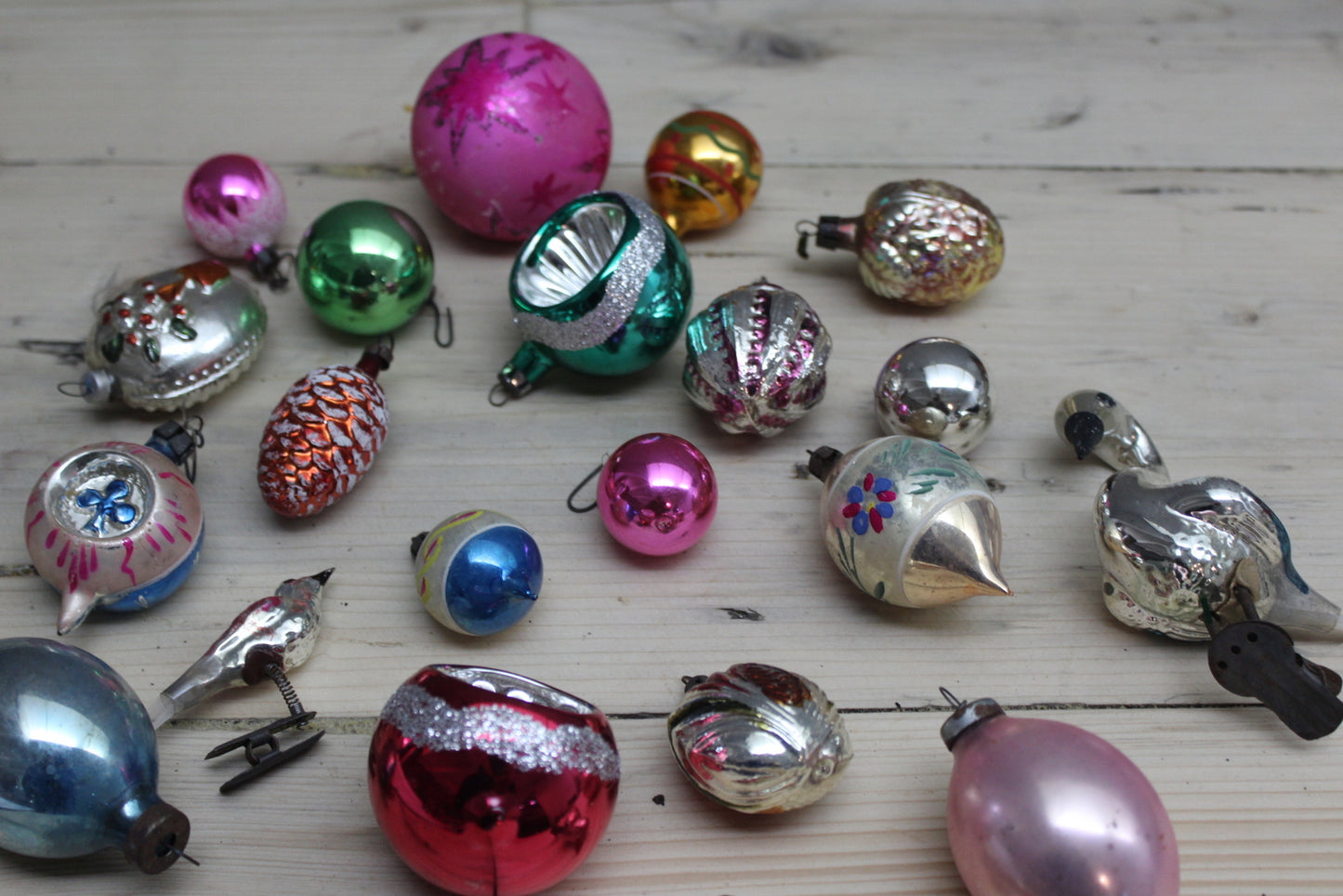 Vintage Glass Christmas Tree Decorations - Kernow Furniture