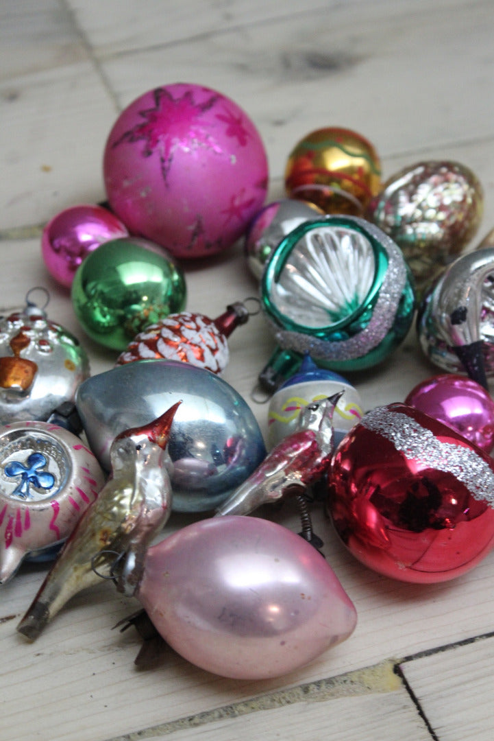 Vintage Glass Christmas Tree Decorations - Kernow Furniture