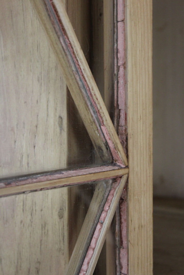 Continental Stripped Pine Glazed Dresser - Kernow Furniture