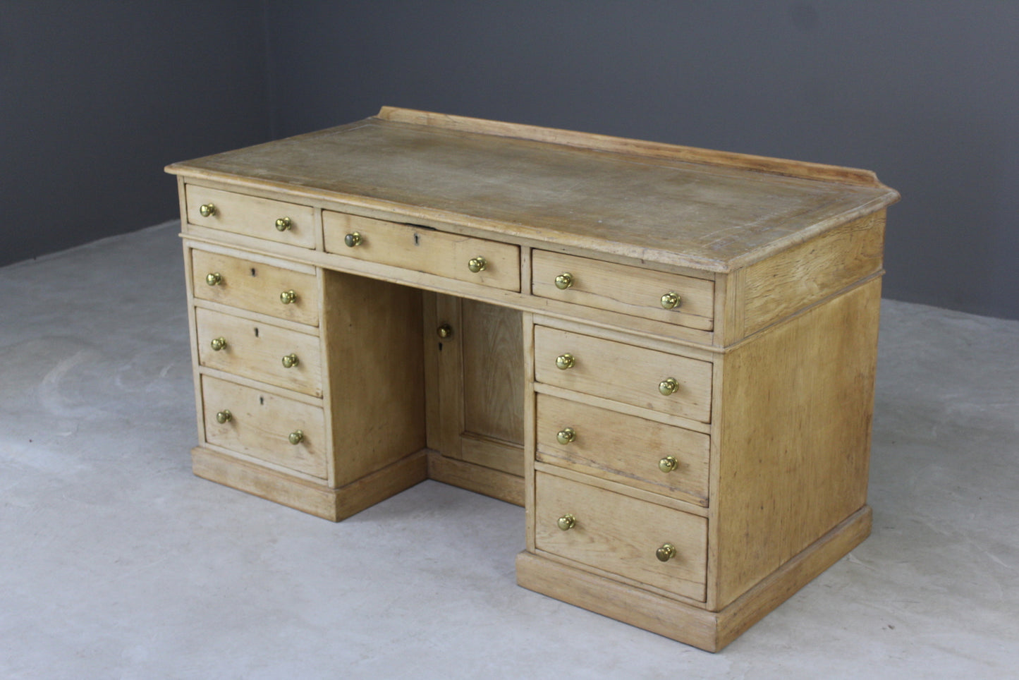 Antique Pine Desk - Kernow Furniture