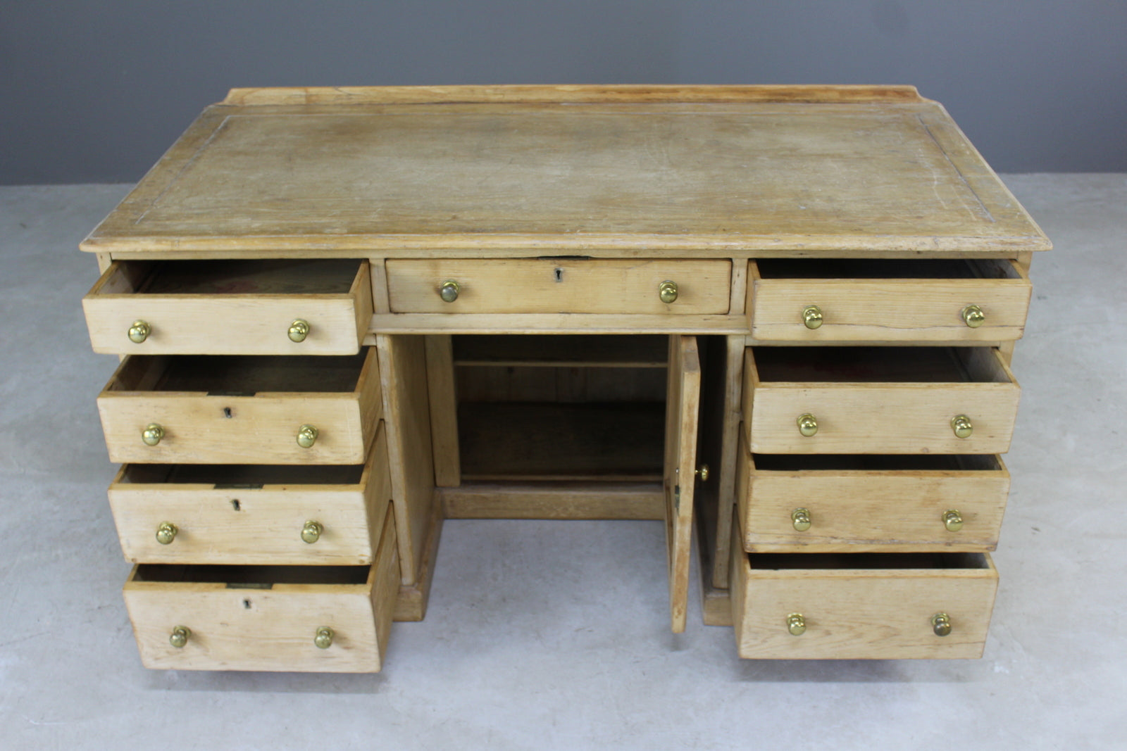 Antique Pine Desk - Kernow Furniture