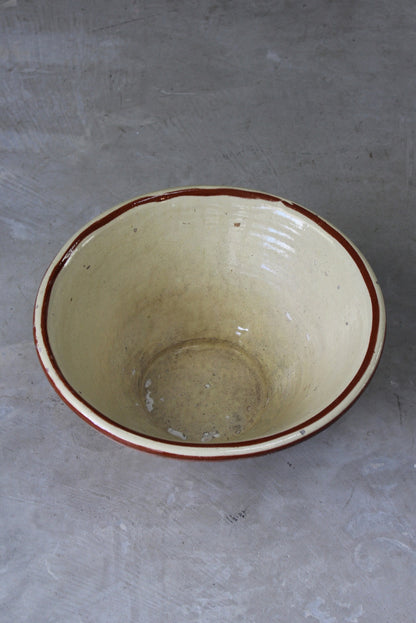 Victorian Earthenware Pancheon Bowl - Kernow Furniture