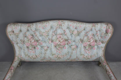 French Floral Upholstered Corbeille Bed Frame - Kernow Furniture