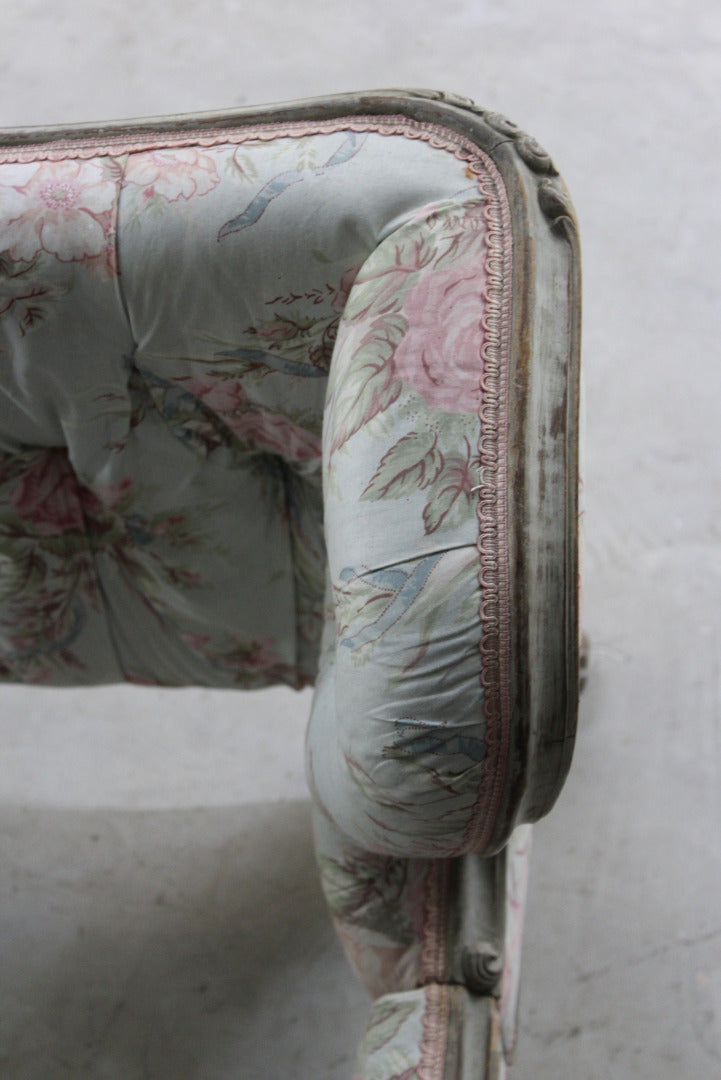 French Floral Upholstered Corbeille Bed Frame - Kernow Furniture