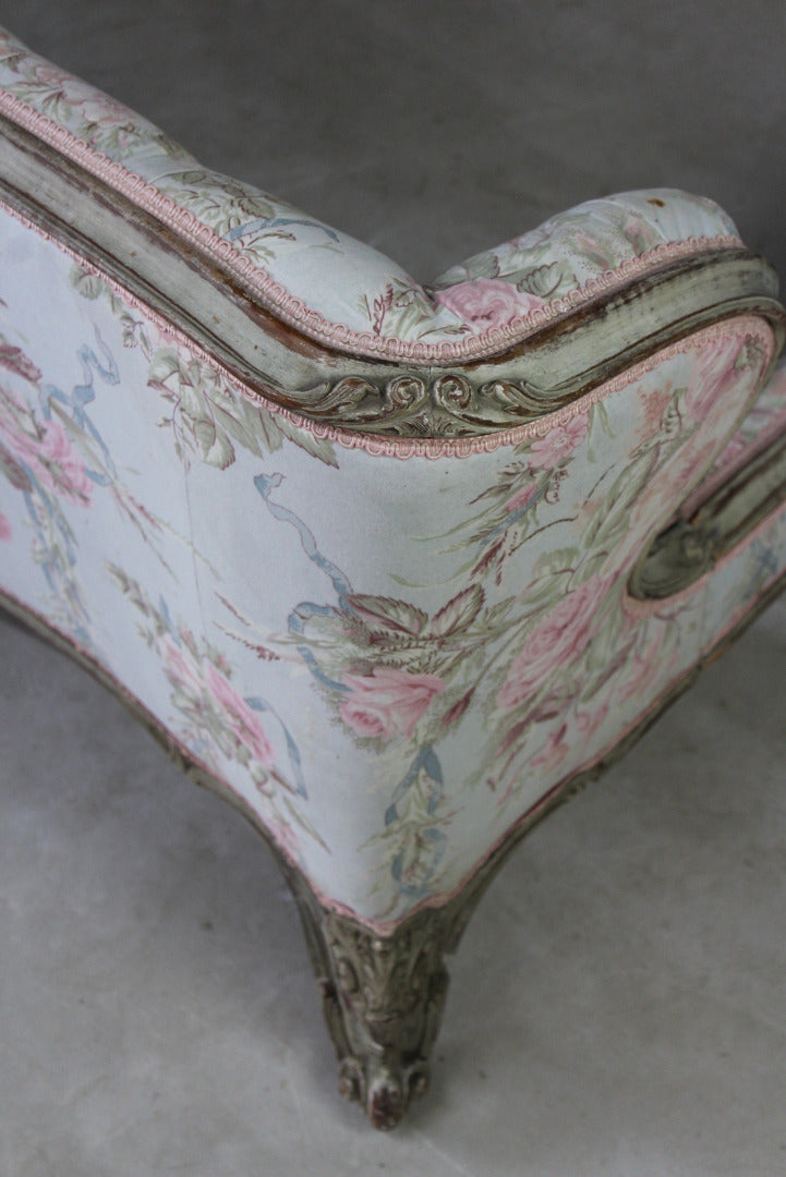 French Floral Upholstered Corbeille Bed Frame - Kernow Furniture