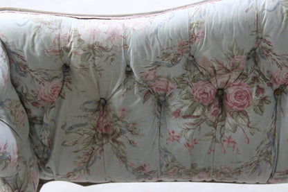 French Floral Upholstered Corbeille Bed Frame - Kernow Furniture