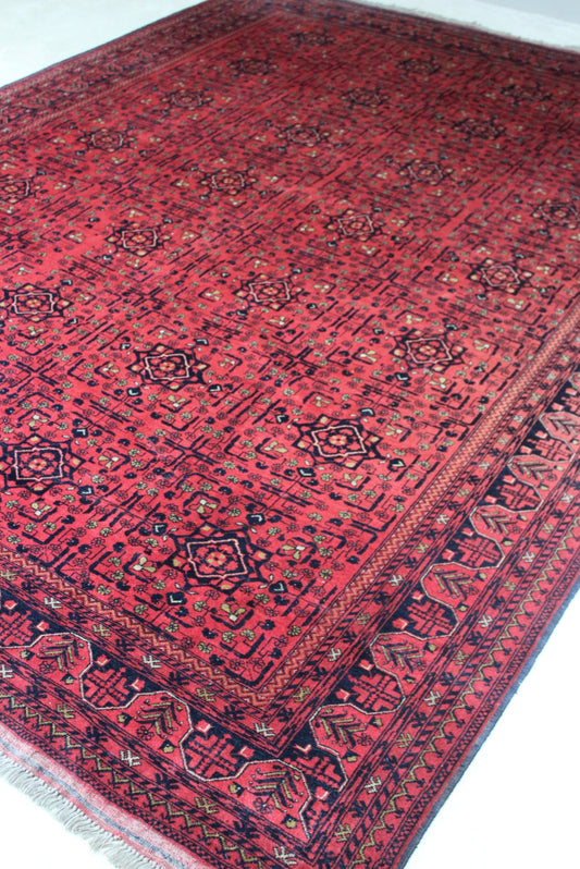 Large Red Afghan Carpet - Kernow Furniture