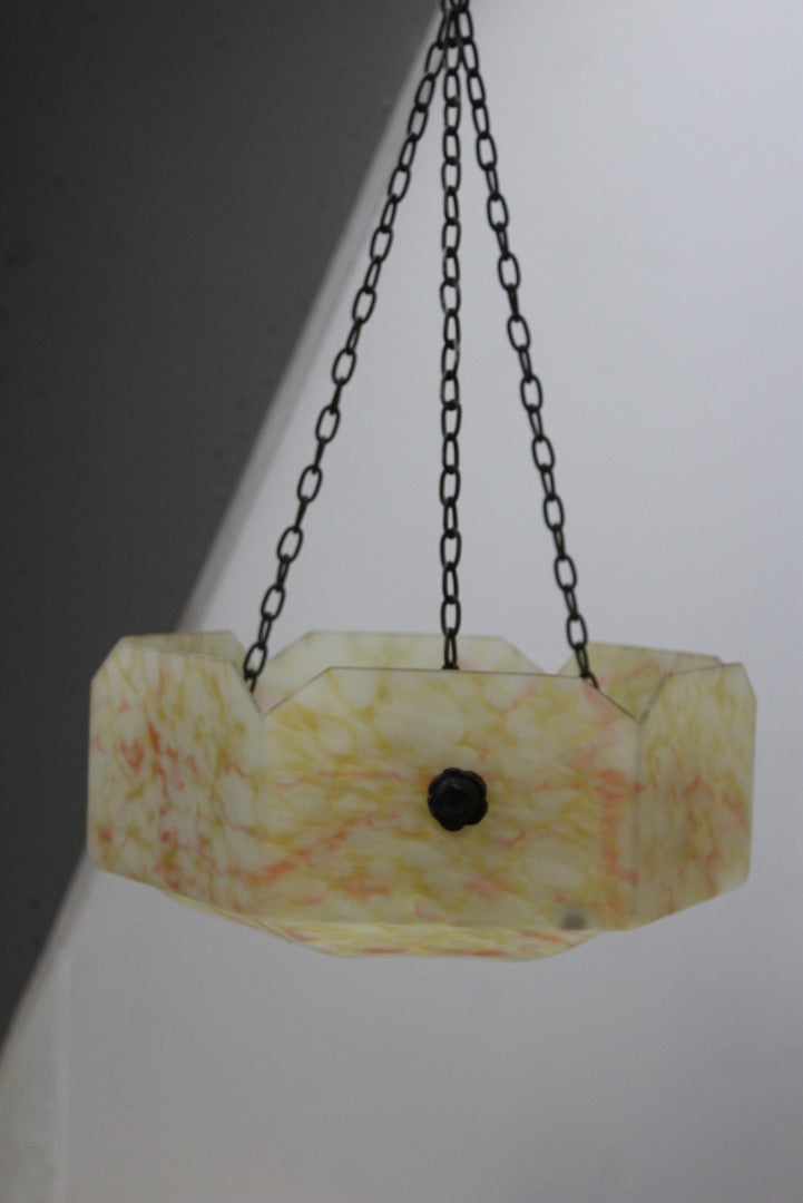 Large Mottled Glass Flycatcher Ceiling Shade - Kernow Furniture