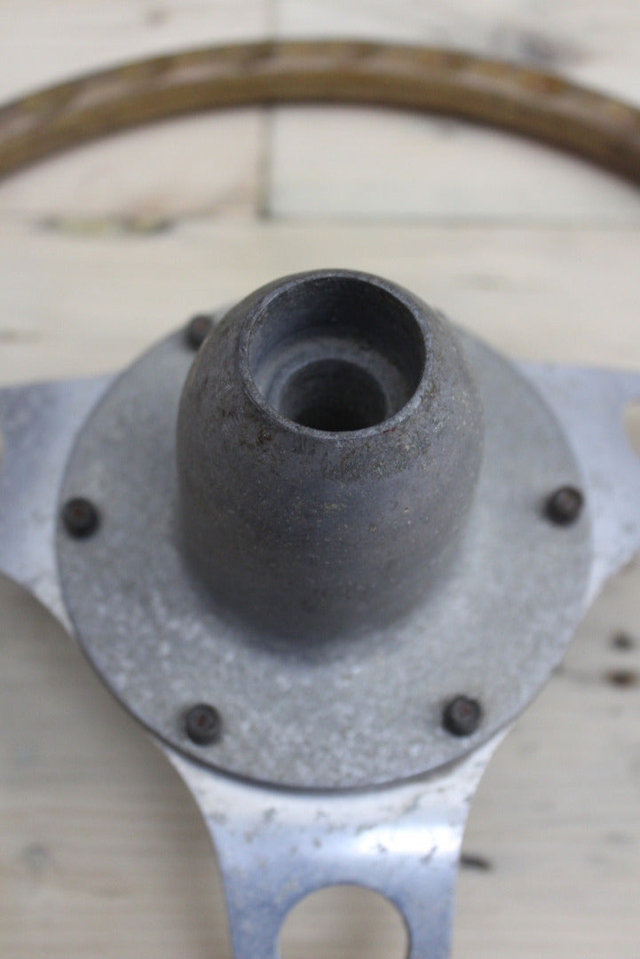 Vintage Styla Wooden Steering Wheel - Kernow Furniture