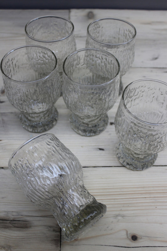 Set 6 Vintage Ravenhead Siesta Beer Glasses - Kernow Furniture