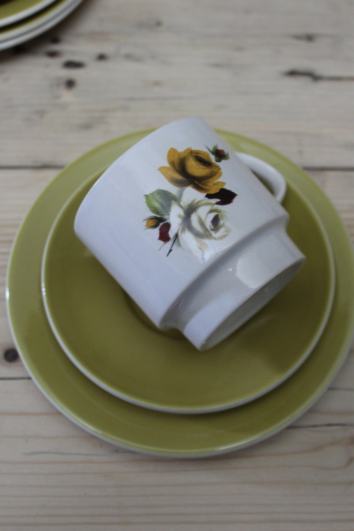 Retro Mustard Floral Tea Set - Kernow Furniture