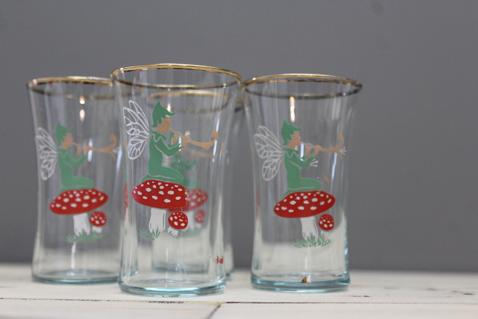 4 Vintage Pixie Glasses - Kernow Furniture