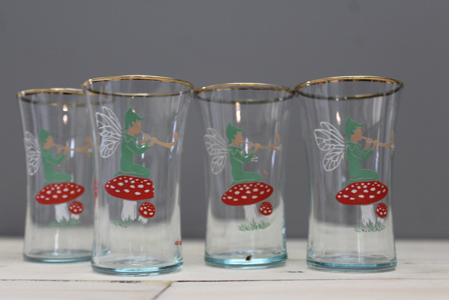 4 Vintage Pixie Glasses - Kernow Furniture