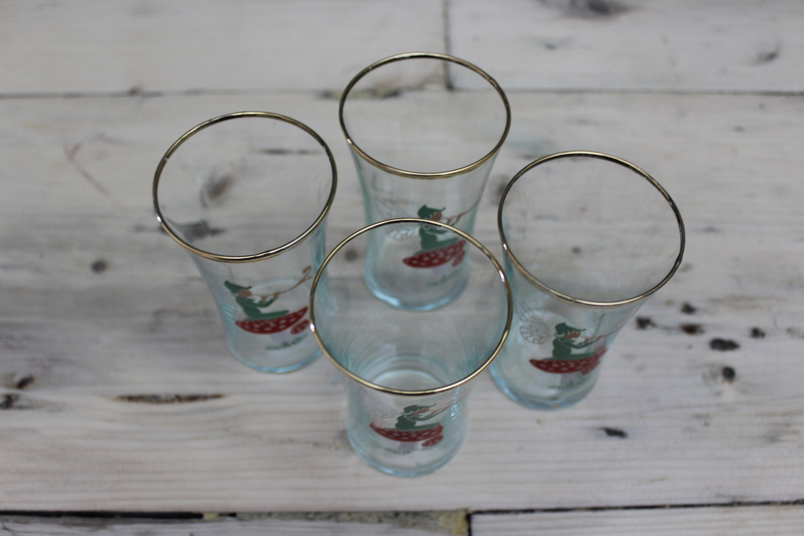 4 Vintage Pixie Glasses - Kernow Furniture