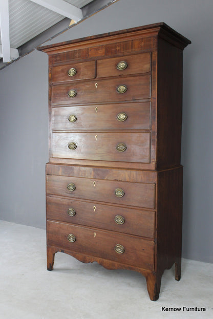 Antique Mahogany Chest on Chest - Kernow Furniture