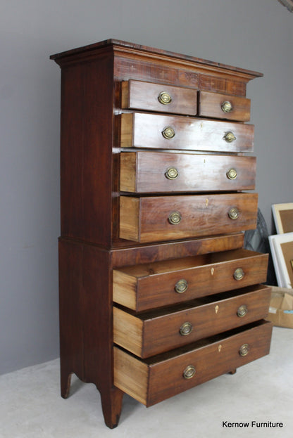 Antique Mahogany Chest on Chest - Kernow Furniture