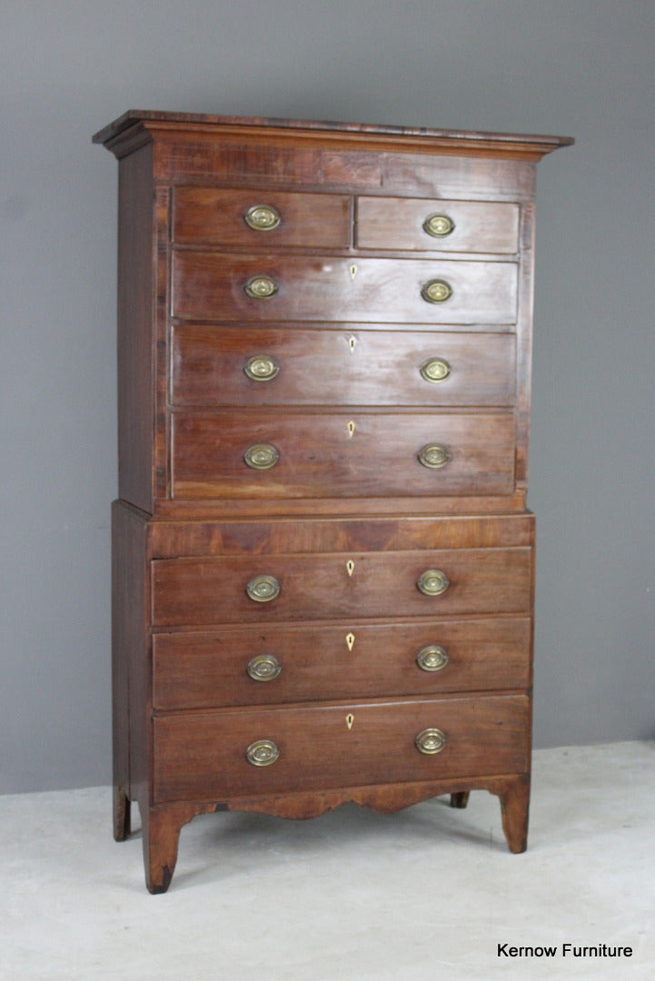 Antique Mahogany Chest on Chest - Kernow Furniture