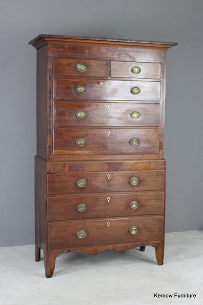 Antique Mahogany Chest on Chest - Kernow Furniture