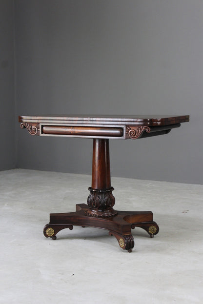 Antique Victorian Rosewood Card Table - Kernow Furniture