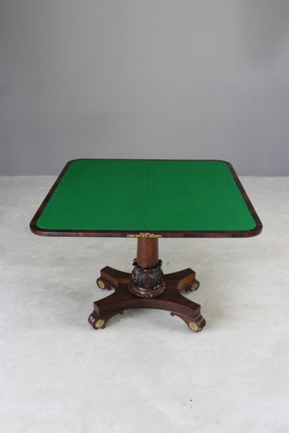 Antique Victorian Rosewood Card Table - Kernow Furniture