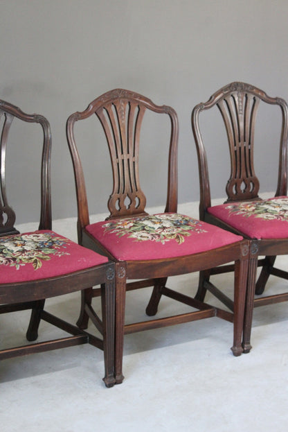 Set 6 Mahogany Chippendale Style Dining Chairs - Kernow Furniture