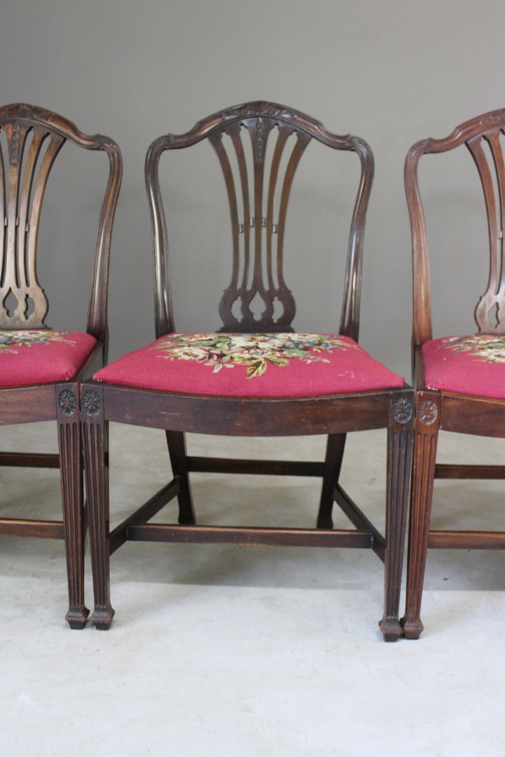 Set 6 Mahogany Chippendale Style Dining Chairs - Kernow Furniture