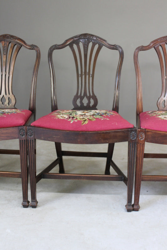 Set 6 Mahogany Chippendale Style Dining Chairs - Kernow Furniture