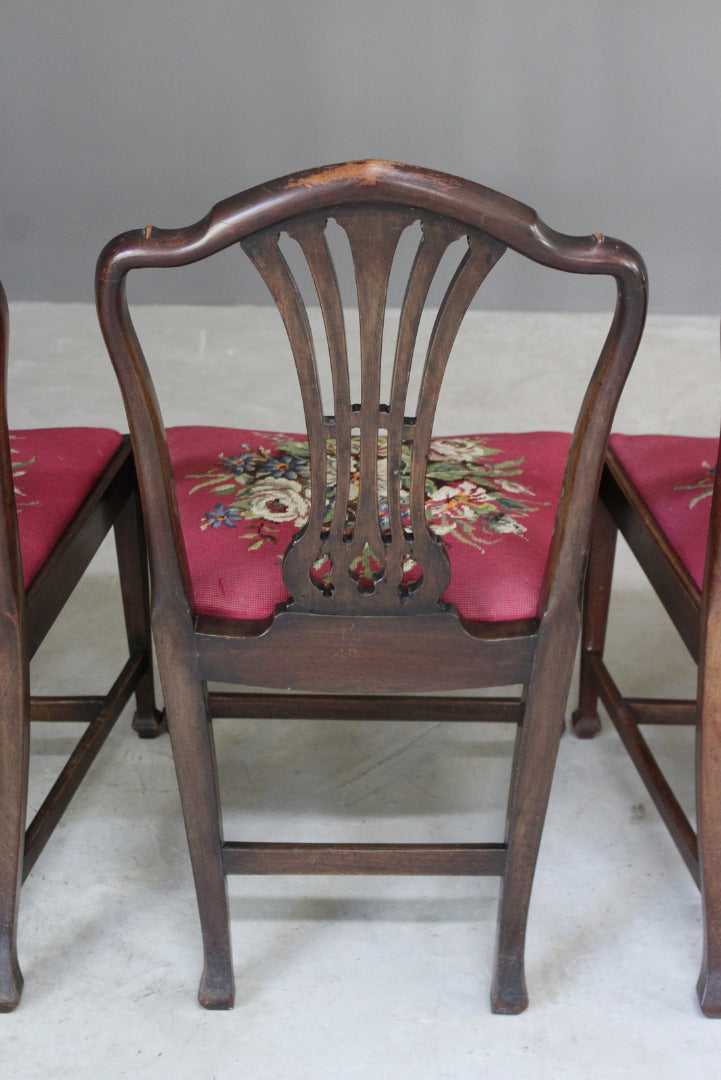 Set 6 Mahogany Chippendale Style Dining Chairs - Kernow Furniture