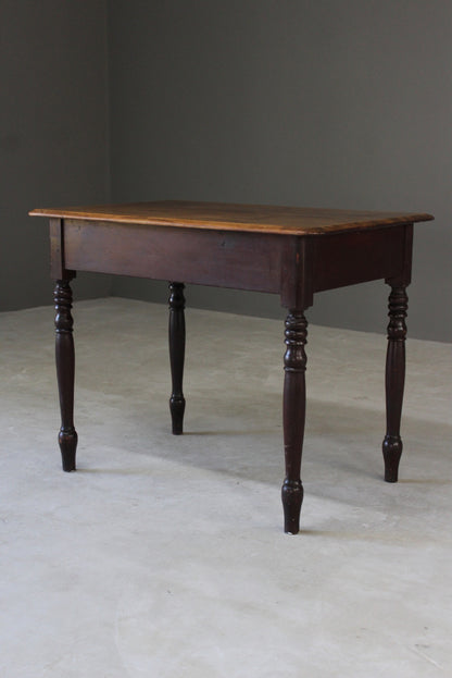 Antique Rustic Mahogany & Pine Small Table - Kernow Furniture