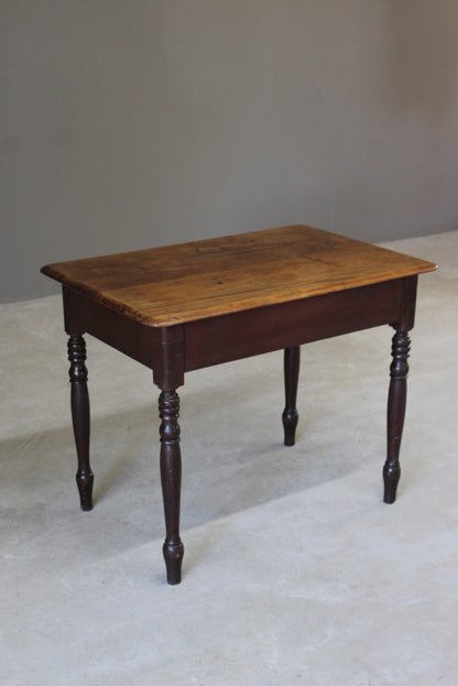 Antique Rustic Mahogany & Pine Small Table - Kernow Furniture