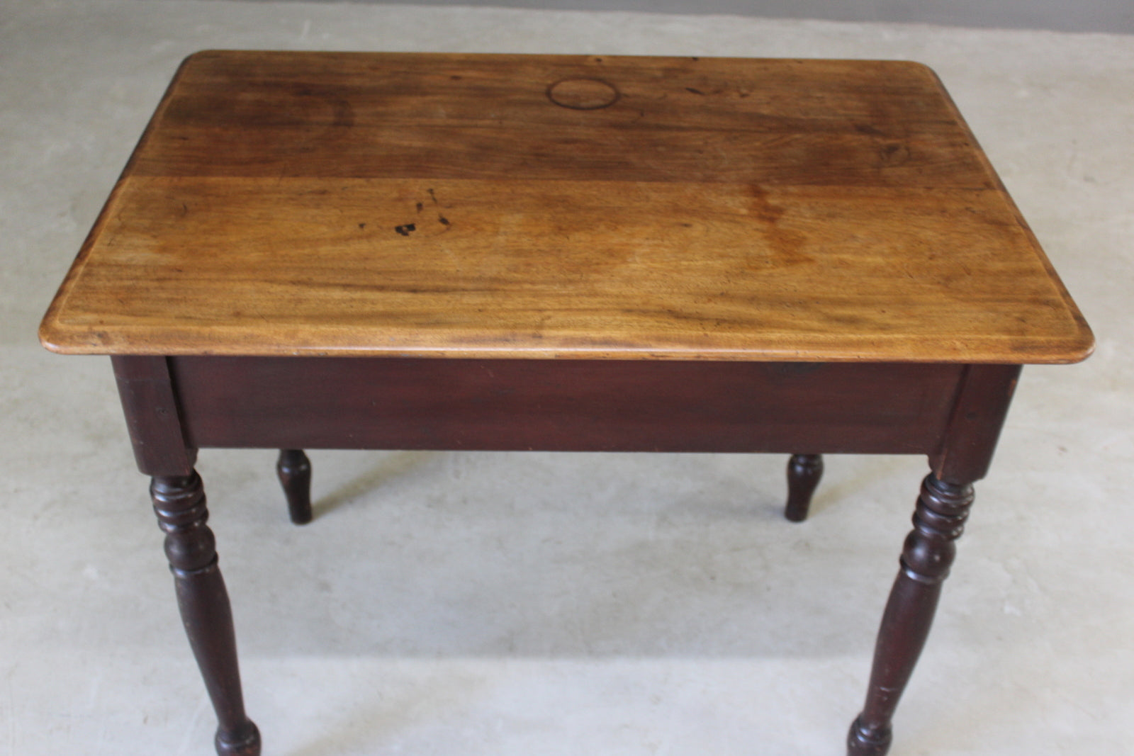 Antique Rustic Mahogany & Pine Small Table - Kernow Furniture