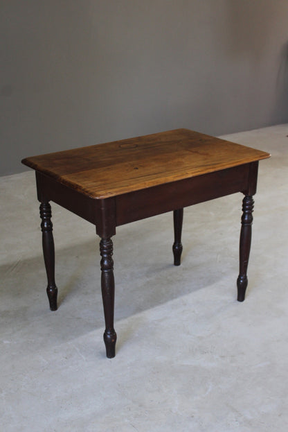 Antique Rustic Mahogany & Pine Small Table - Kernow Furniture