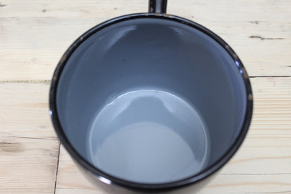 Vintage Black Enamel Saucepan - Kernow Furniture