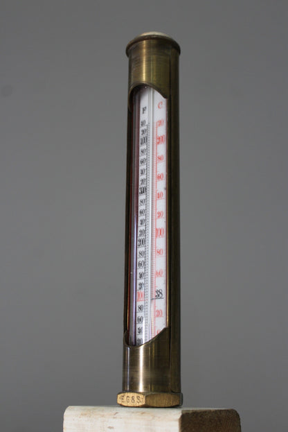 Large Brass Steam Thermometer - Kernow Furniture