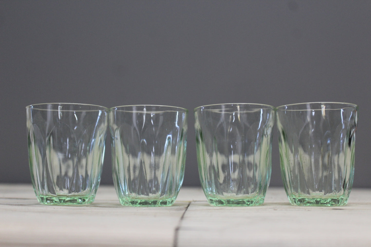 4 Vintage Small Water Glasses - Kernow Furniture