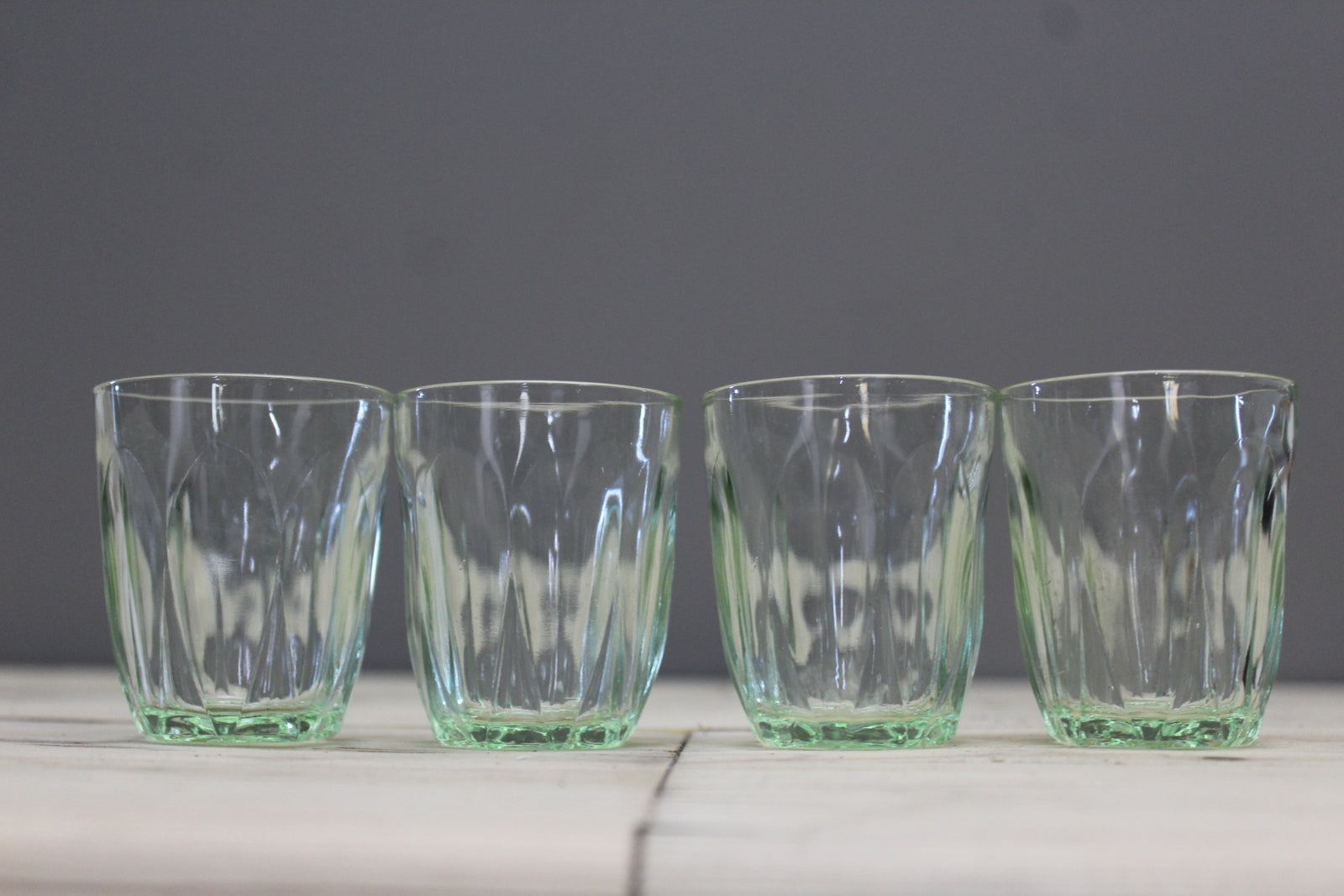 4 Vintage Small Water Glasses - Kernow Furniture