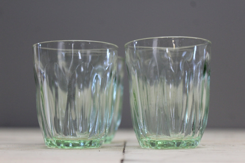 4 Vintage Small Water Glasses - Kernow Furniture
