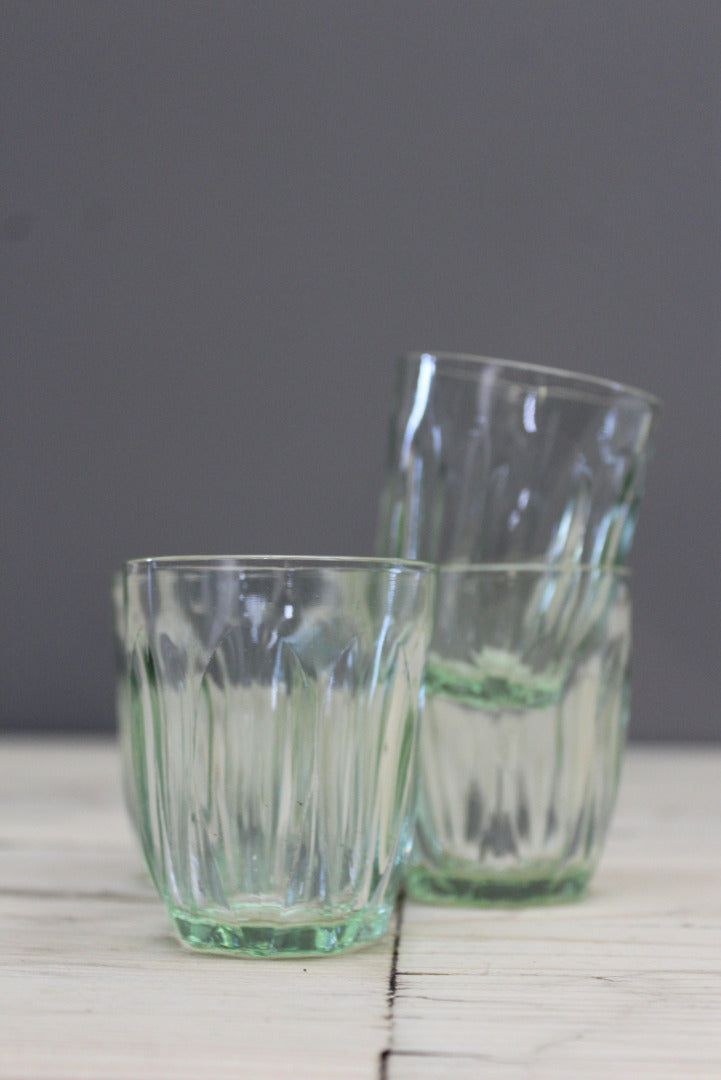 4 Vintage Small Water Glasses - Kernow Furniture