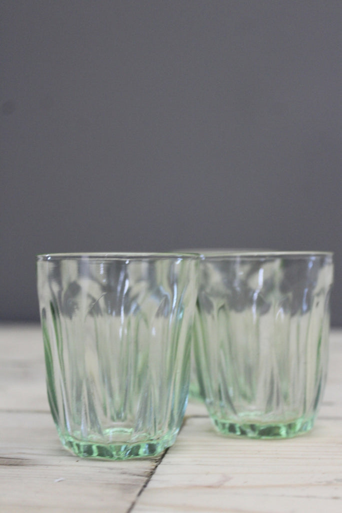 4 Vintage Small Water Glasses - Kernow Furniture