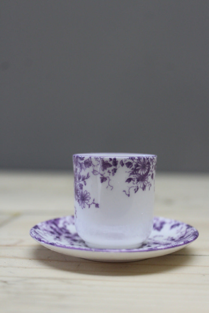 Shelley Dainty Mauve Miniature Cup & Saucer - Kernow Furniture