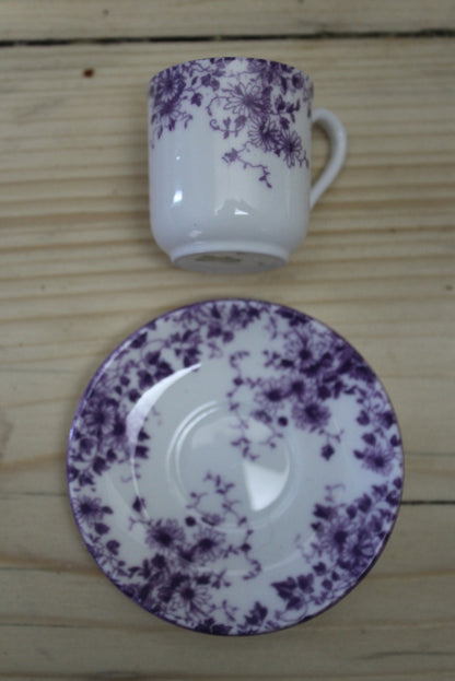 Shelley Dainty Mauve Miniature Cup & Saucer - Kernow Furniture