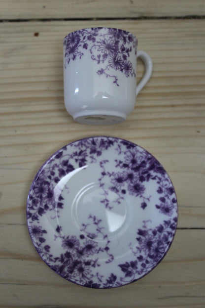 Shelley Dainty Mauve Miniature Cup & Saucer - Kernow Furniture