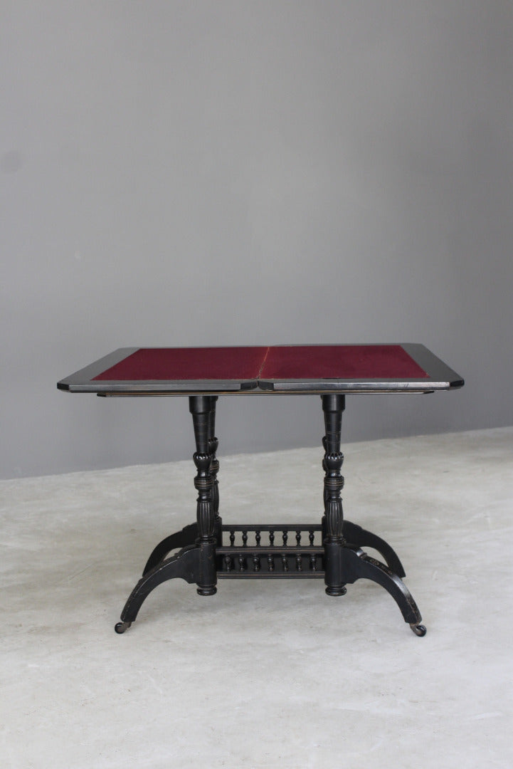 Victorian Aesthetic Movement Card Table - Kernow Furniture