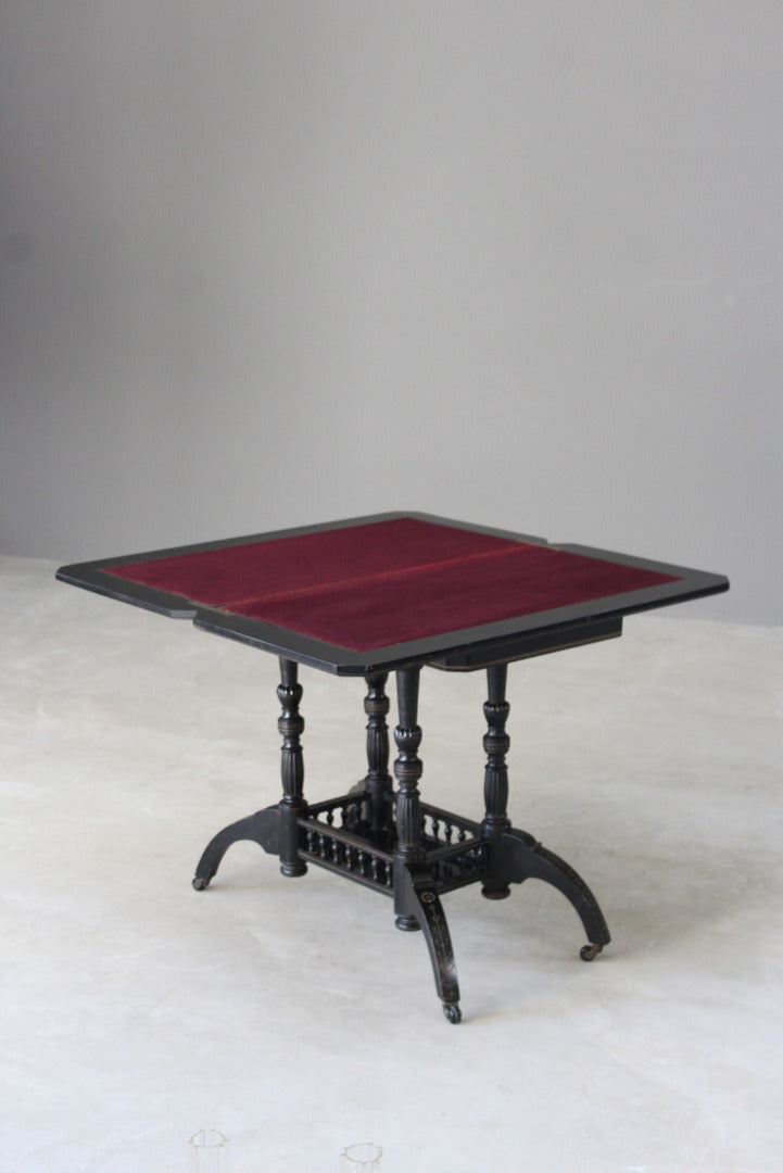 Victorian Aesthetic Movement Card Table - Kernow Furniture