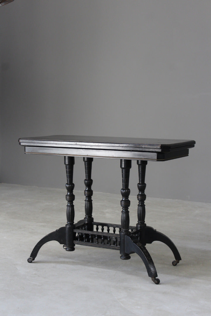 Victorian Aesthetic Movement Card Table - Kernow Furniture
