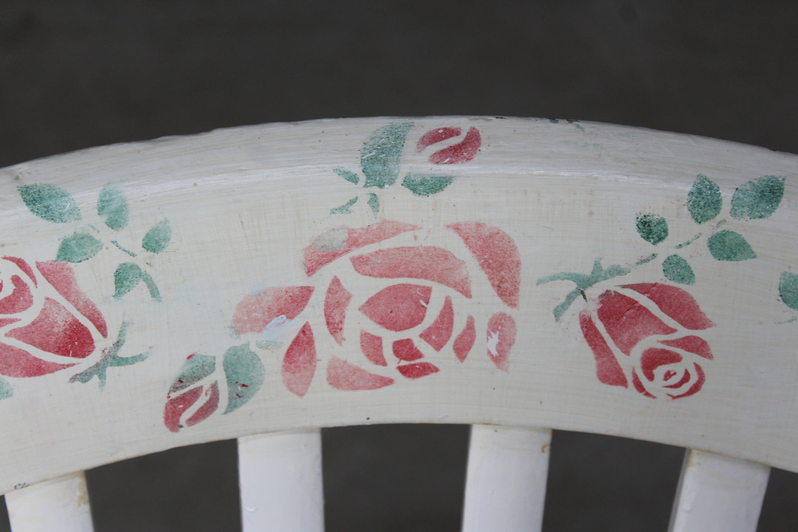 Painted Lathe Back Kitchen Chair - Kernow Furniture