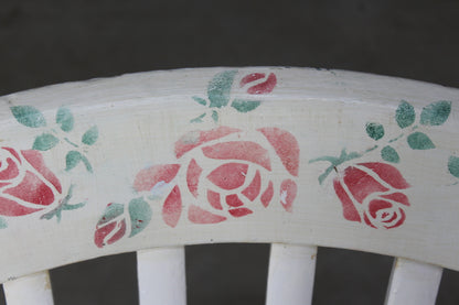 Painted Lathe Back Kitchen Chair - Kernow Furniture