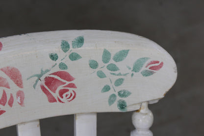 Painted Lathe Back Kitchen Chair - Kernow Furniture