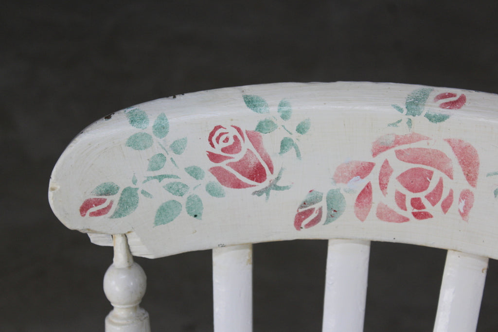 Painted Lathe Back Kitchen Chair - Kernow Furniture