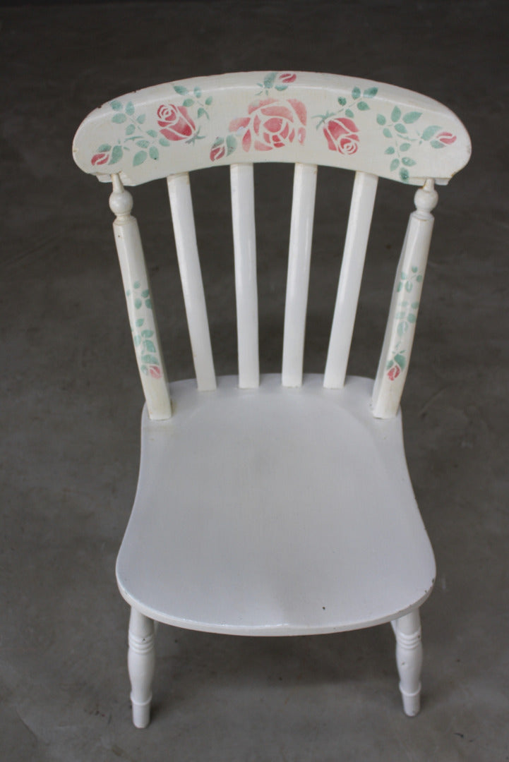 Painted Lathe Back Kitchen Chair - Kernow Furniture